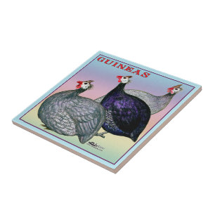 Guineas Three Fowl Tegeltje