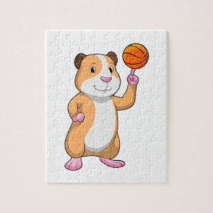 Guinee als Basketball-speler met Basketball.pn Legpuzzel