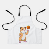 Guinee als Basketball-speler met Basketball.pn Schort (Voorkant)