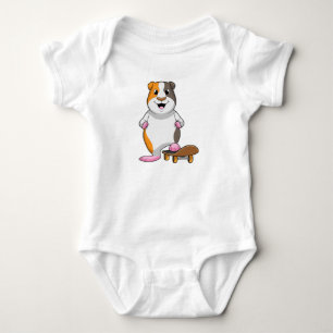 Guinee als Skater met skateboard Romper