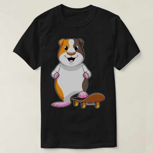 Guinee als Skater met skateboard T-shirt (Design voorkant)