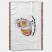 Guinee Be Kidding Me – Schattigee Waterverf cavia Deken (Voorkant Verticaal)