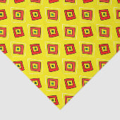 Guinee-Bissau Afrikaanse Print op Geel Weefselpapi Tissuepapier (Detail)