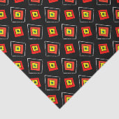 Guinee-Bissau Afrikaanse print op zwart Tissuepapier (Detail)