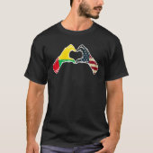 Guinee-Bissau Amerikaanse vlag - Amerikaanse Bissa T-shirt (Voorkant)