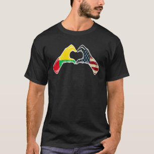 Guinee-Bissau Amerikaanse vlag - Amerikaanse Bissa T-shirt