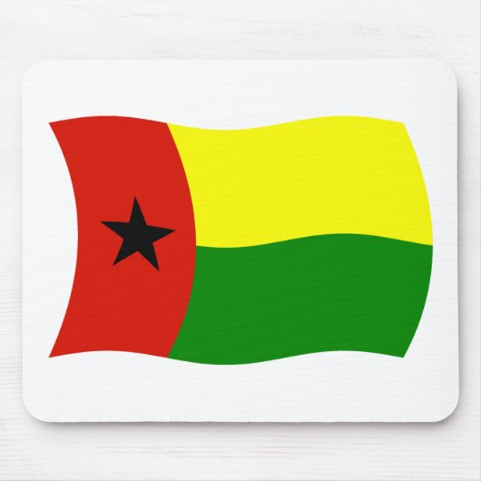Guinee-Bissau Flag Mousepad Muismat (Voorkant)
