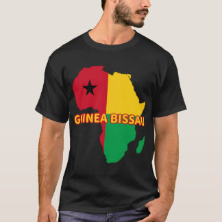 Guinee-Bissau-Guinee-Bissau Pride Vlag Kaart Afrik T-shirt