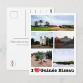 Guinee-Bissau - I Love Guinée Bissau - Briefkaart (Voorkant / Achterkant)