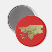 Guinee-Bissau Kaart Magnet (Voorkant / Achterkant)