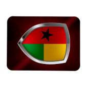 Guinee-Bissau Mettalische Embleem Magneet (Horizontaal)