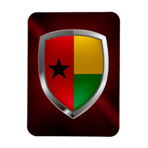 Guinee-Bissau Mettalische Embleem Magneet