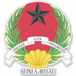 Guinee-Bissau Nationaal Embleem Patriottisch Sticker