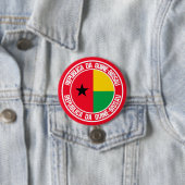 Guinee-Bissau Ronde Emblem Button 7,6 Cm (In situ)