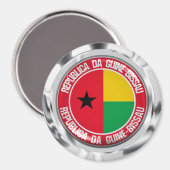 Guinee-Bissau Ronde Emblem Magneet (Voorkant / Achterkant)