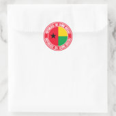 Guinee-Bissau Ronde Emblem Sticker (Tas)
