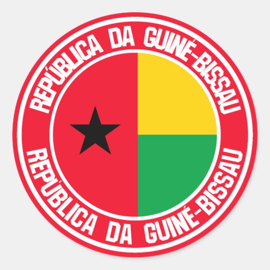 Guinee-Bissau Ronde Emblem Sticker (Voorkant)