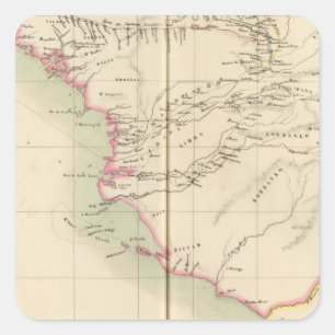 Guinee-Bissau, Sierra Leone, Afrika Vierkante Sticker