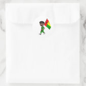 Guinee-Bissau-ticker Ronde Sticker (Tas)