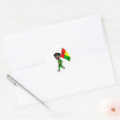Guinee-Bissau-ticker Ronde Sticker (Envelop)