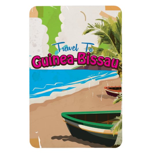 Guinee-Bissau vintage reisposter Magneet (Verticaal)