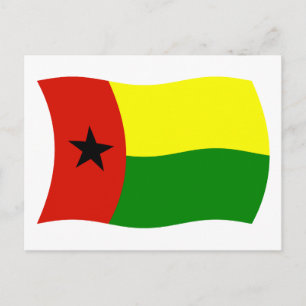 Guinee-Bissau Vlag Ansichtkaart Briefkaart