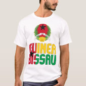 Guinee-Bissau vlag en wapenschild T-shirt (Voorkant)