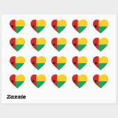 Guinee-Bissau Vlag Hart Sticker (Vel)