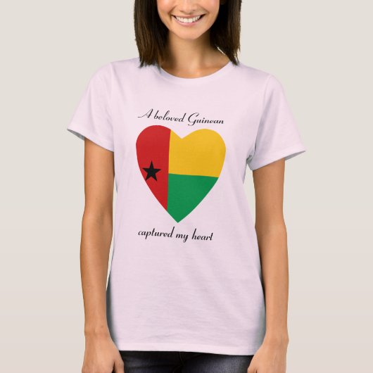 Guinee-Bissau Vlag Hartendief T-Shirt (Voorkant)