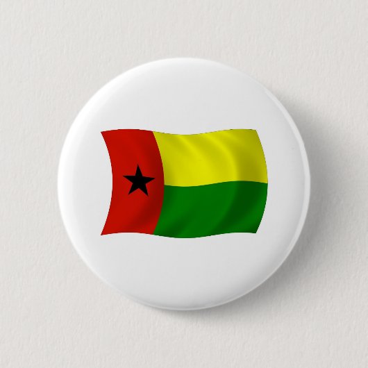 Guinee-Bissau Vlag Knop Ronde Button 5,7 Cm (Voorkant)