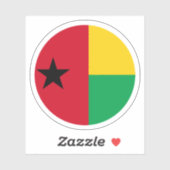 Guinee-Bissau Vlag Ronde Sticker (Vel)
