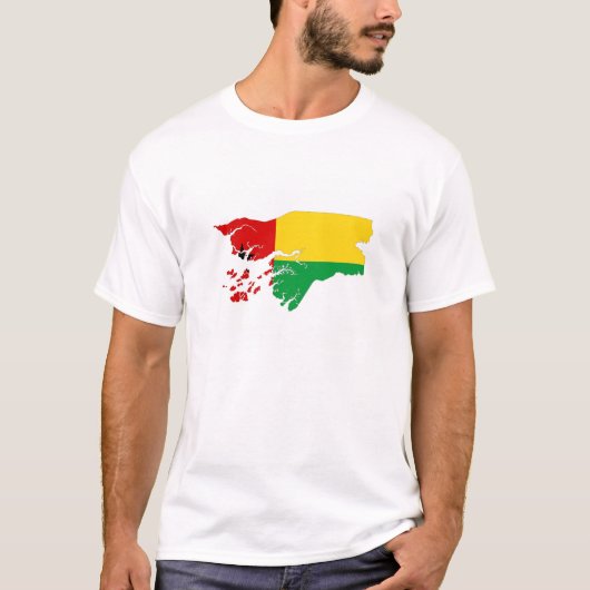 guinee - bissau vlag silhouette t-shirt (Voorkant)