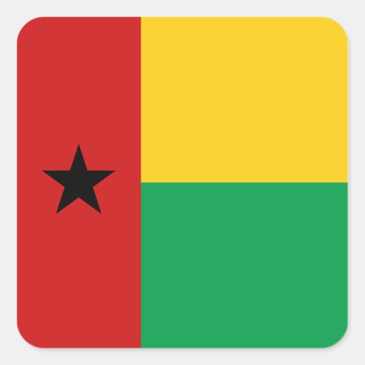 Guinee-Bissau Vlag Sticker (Voorkant)
