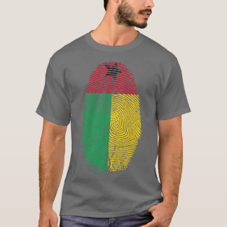 Guinee-Bissau vlag Vingerprint DNA Gift voor Guine T-shirt