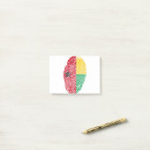 Guinee-Bissau Vlag Vingerprint land Pride Post-it® Notes (Op bureau)