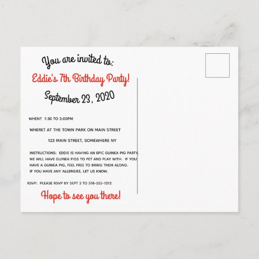 Guinee-Bissause Birthday Briefkaart (Achterkant)