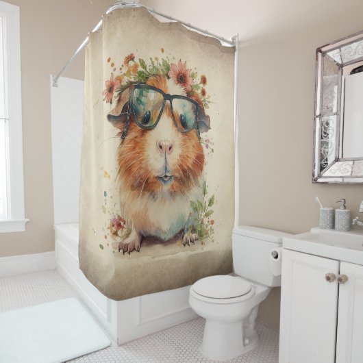 Guinee-Bissause Waterverf Douchegordijn (In situ)