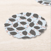 Guinee-blauw Patroon Kartonnen Onderzetters (Gekanteld)