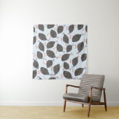 Guinee-blauw Patroon Wandkleed (In Situ (horizontaal))