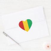 Guinee-Conakry Flag Heart Sticker (Envelop)