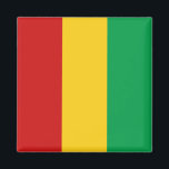 Guinee-Conakry Flag Magnet<br><div class="desc">Decoratieve magneet met de vlag van Guinee-Conakry - Pas het aan: pas afbeeldingen aan; voeg een naam/slogan toe voor persoonlijke cadeaus; voeg een bedrijf/club-logo toe voor promotionele items © 2008 FlagAndMap.</div>