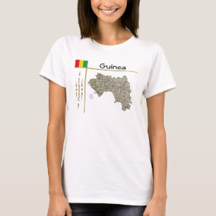 Guinee-Conakry-kaart + vlag + titel T-shirt