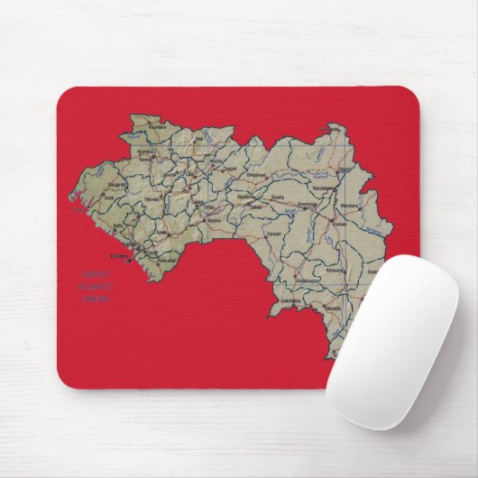 Guinee-Conakry Map Mousepad Muismat (Met muis)