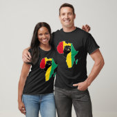 Guinee Conakry Vlag Afrika Kaart Rasta Kleuren Opg T-shirt (Unisex)