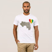 Guinee-Conakry vlag Heart en Map T-Shirt (Voorkant volledig)