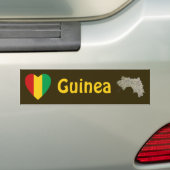 Guinee-Conakry vlag Heart + Map Bumpersticker (Op auto)