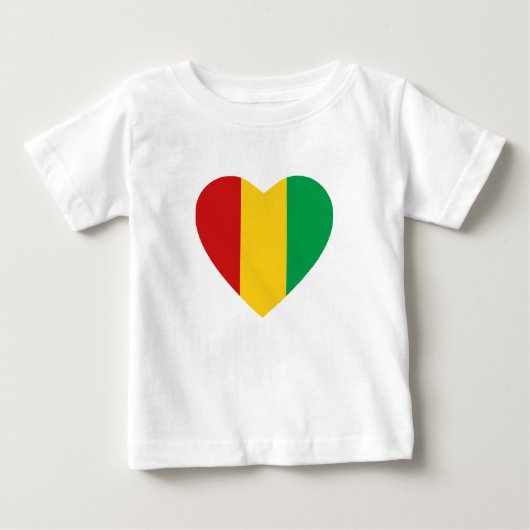 Guinee-Conakry vlag Heart T-Shirt (Voorkant)