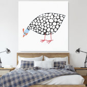 Guinee Fowl Bird Canvas Afdruk (Insitu (Slaapkamer))