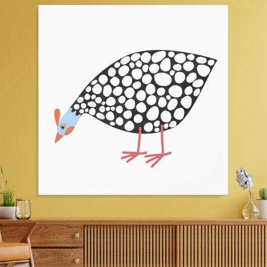 Guinee Fowl Bird Canvas Afdruk (Insitu (Woonkamer))