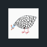 Guinee Fowl Bird Canvas Afdruk<br><div class="desc">Een schattige en kronkelige parelhoen voor boeren, vogelliefhebbers en anderen!</div>